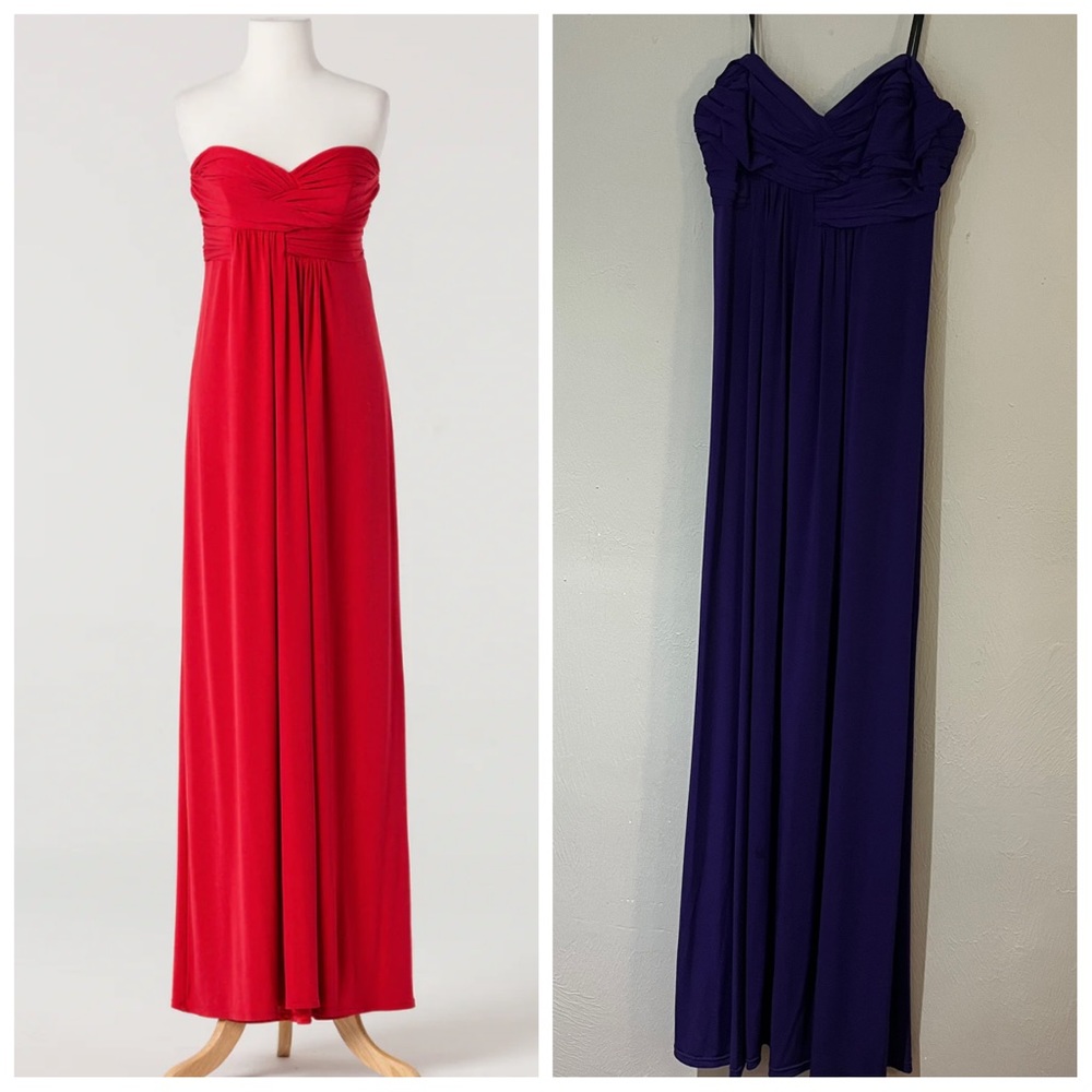 Laundry by shelli segal purple strapless dress sz 8